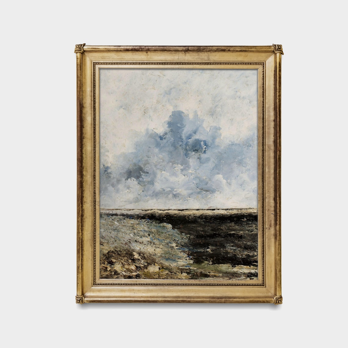 Storm Cloud Over a Dark Sea Moody Vintage Cloud Study Poster - Image 4