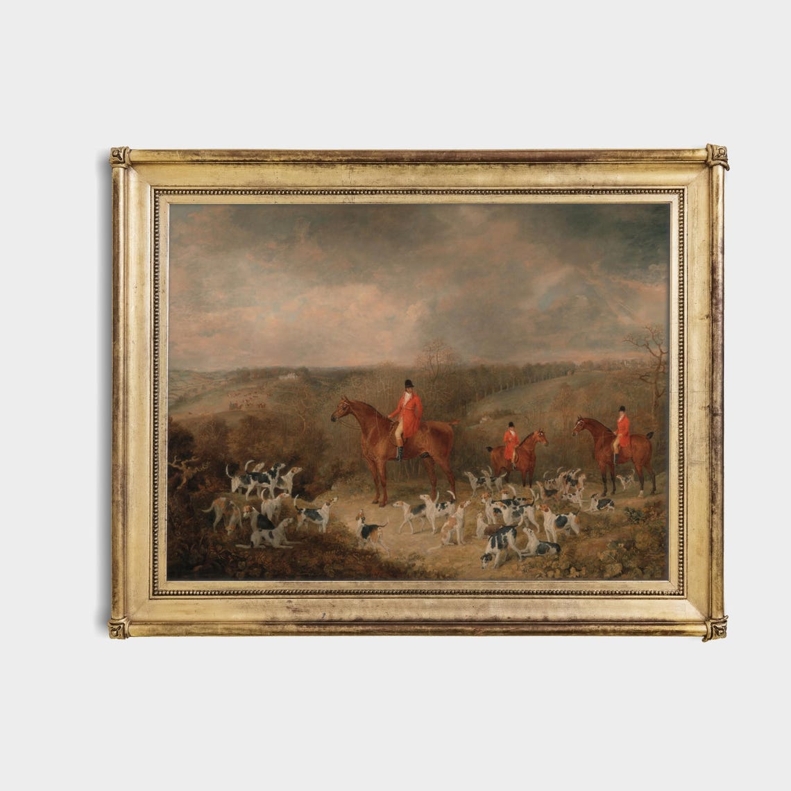 English Fox Hunt Red Coat Riders Hounds Classic Sporting Poster - Image 4
