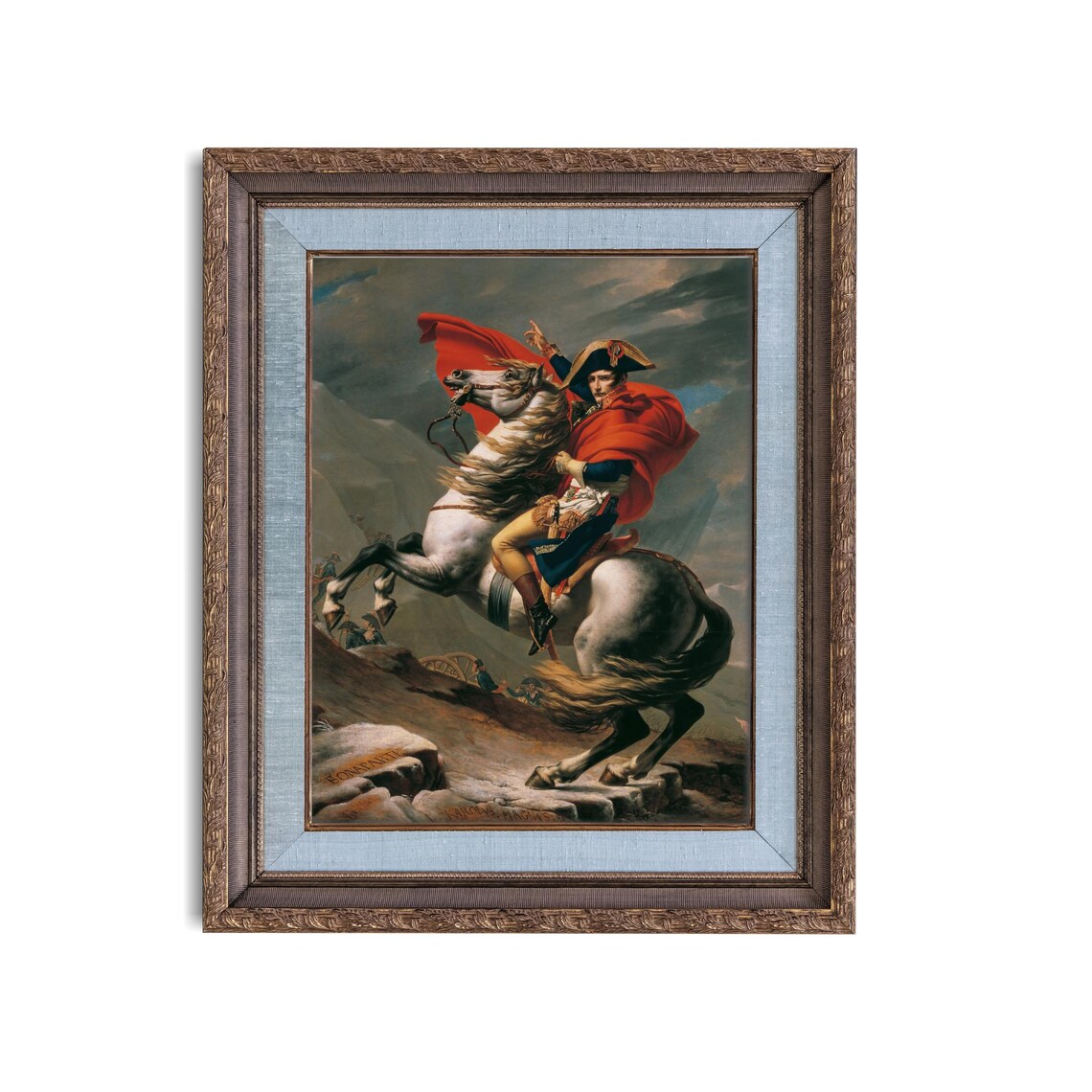 Napoleon Crossing the Alps Horseback Vintage History Painting Poster - Image 4