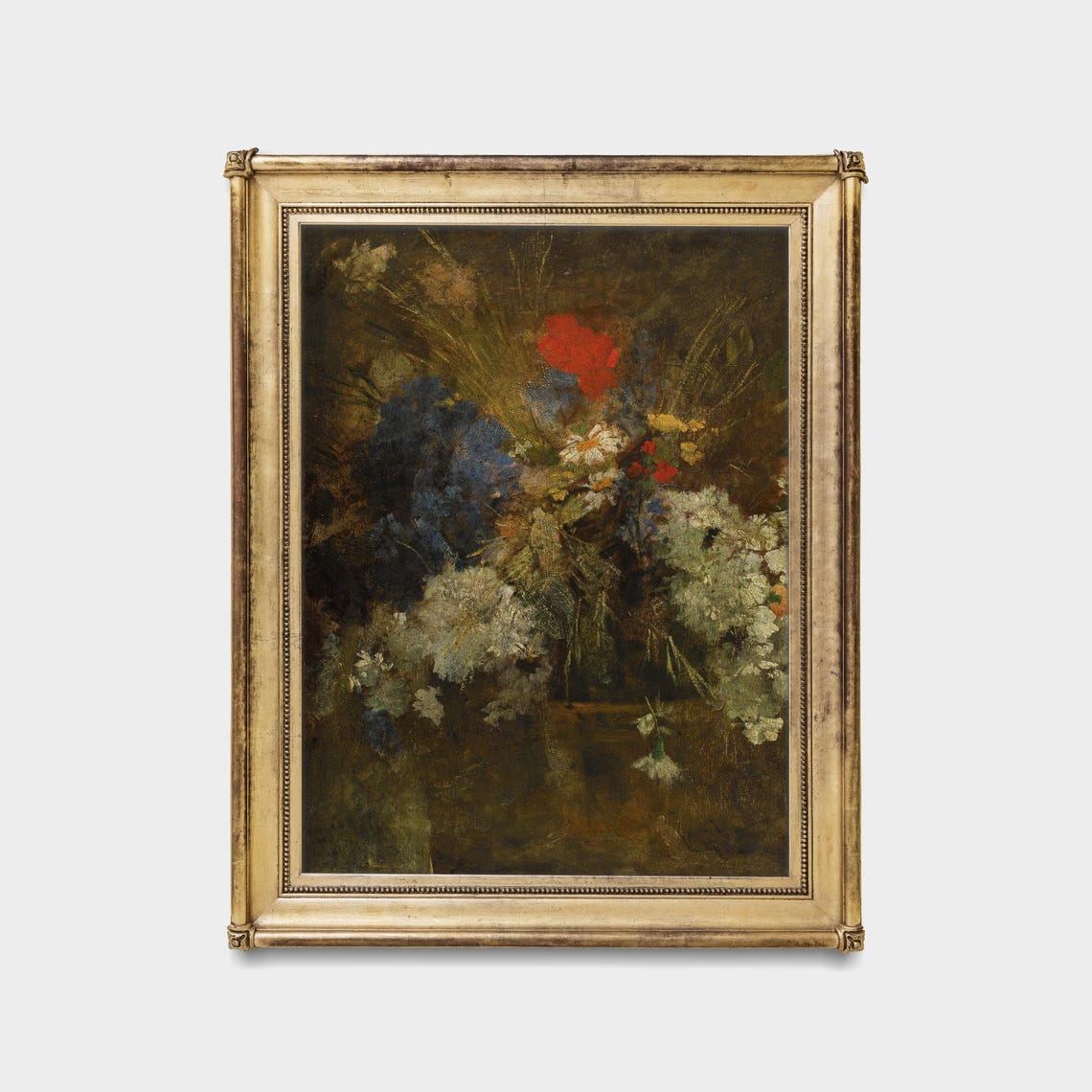 Wildflower Bouquet Poppy Cornflower Daisy Moody Floral Poster - Image 5