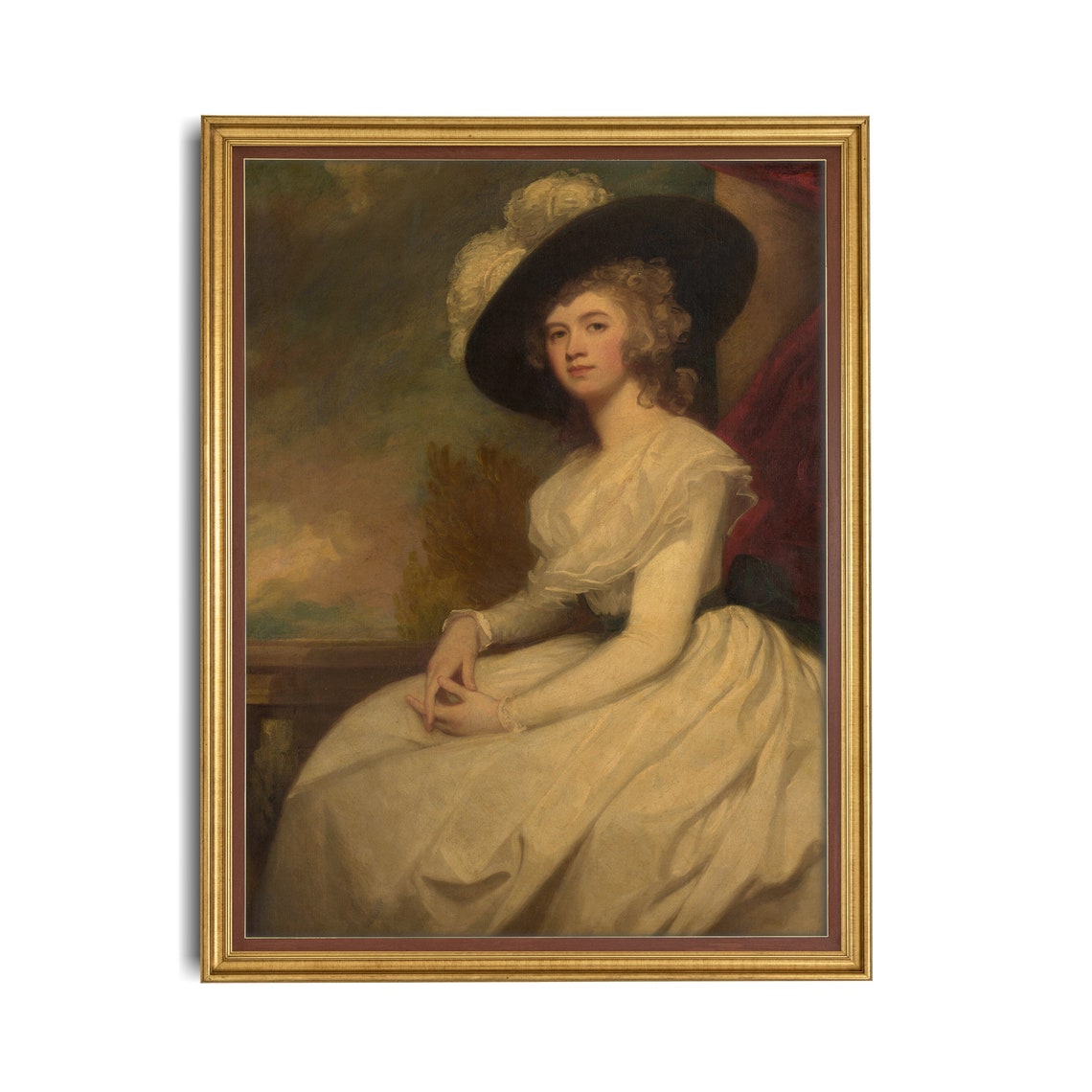 Mailed Print Vintage Portrait Painting Antique Woman Portrait Print And Ship Moody Painting Victorian Print Classic Painting - Image 2