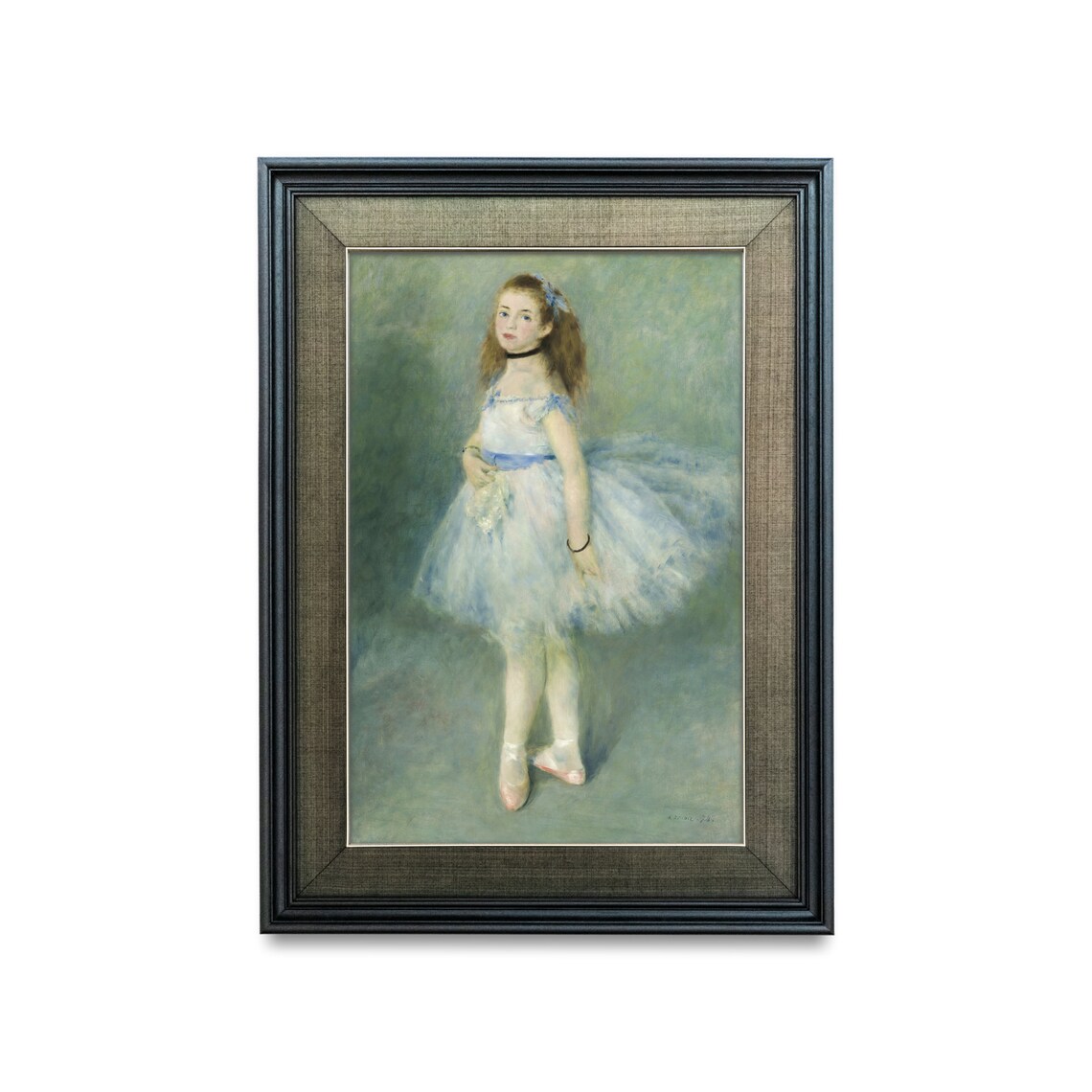 Young Ballerina in White Tutu Impressionist Portrait Vintage Painting Poster - Image 2