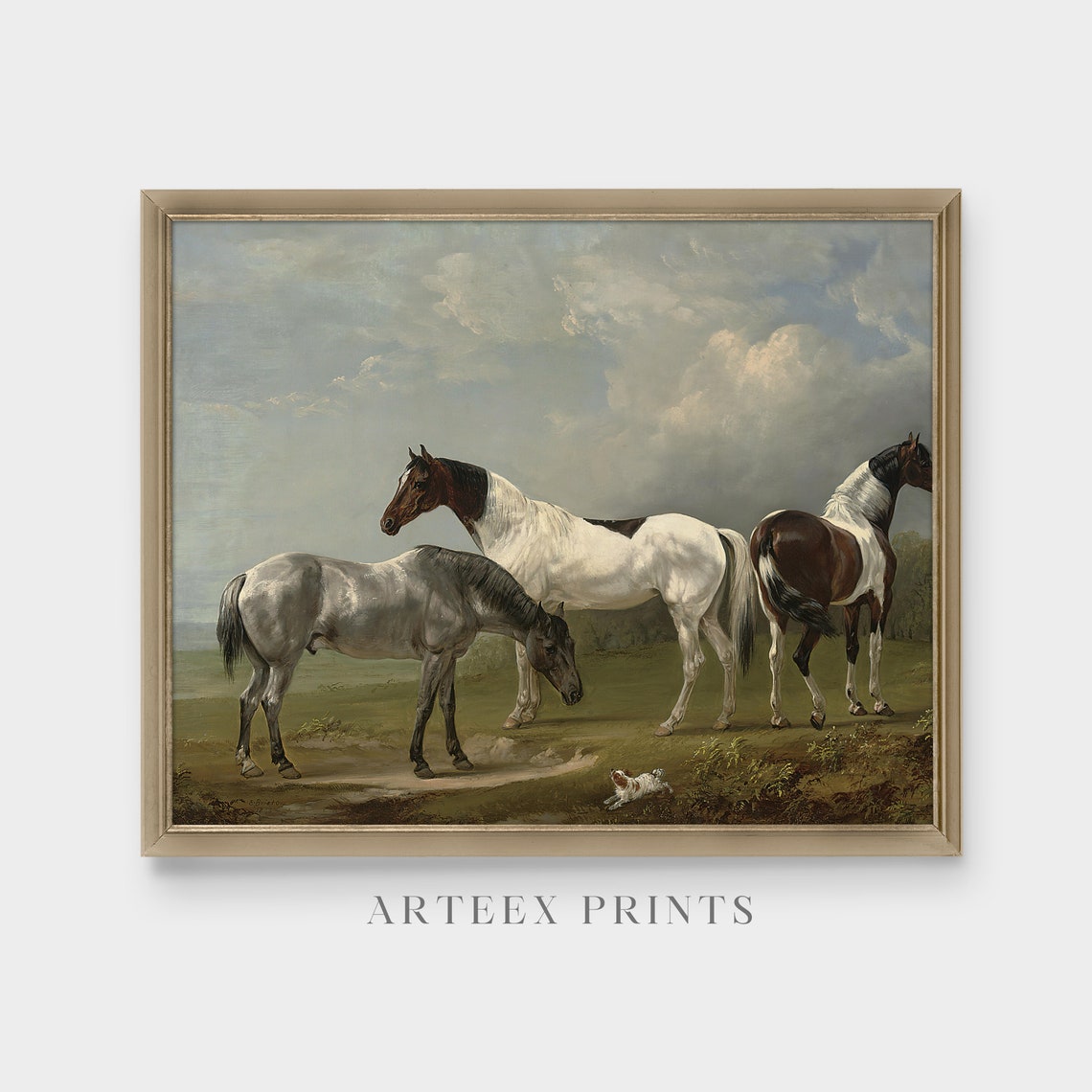 Print And Ship Vintage Horse Painting Antique Equestrian Print Farmhouse Decor Mailed Print 17th Century Oil Painting Art - Image 3