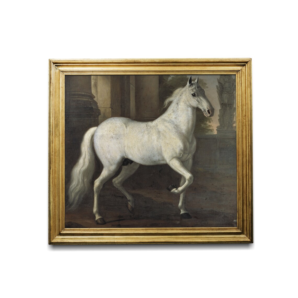 Vintage Horse Painting, Dark Moody Equestrian Art Print - Image 3