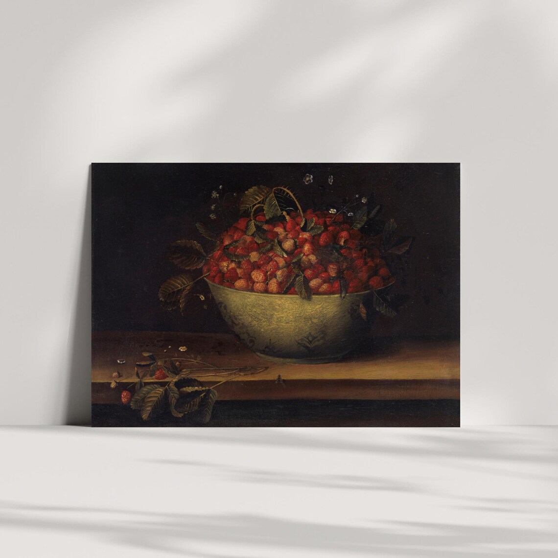 Still Life With Bowl And Strawberries, Vintage Art Print - Image 3
