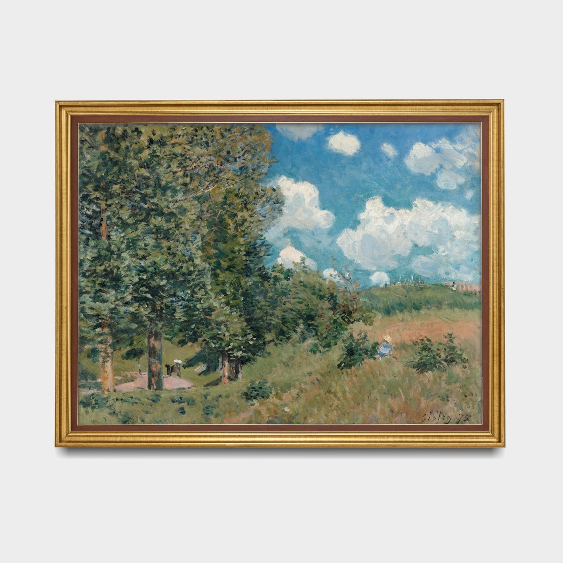 Alfred Sisley Green Trees Blue Sky Impressionist Meadow Poster - Image 3