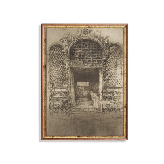 Print And Ship Architecture Sketch Print Vintage Drawing Neutral Rustic Country Decor Antique Etching Wall Art The Doorway Art