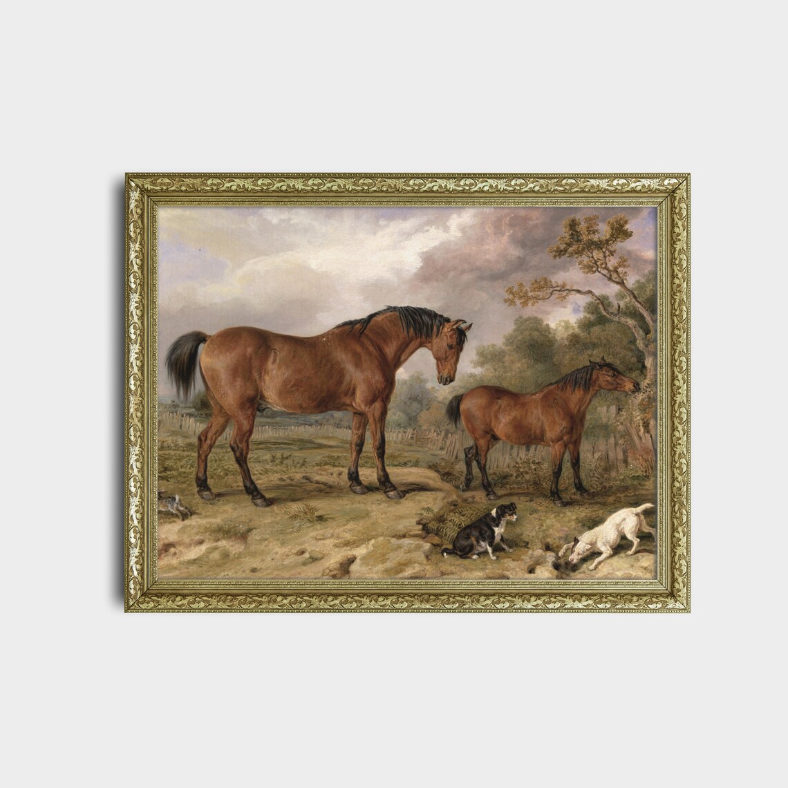 Vintage Horse and Dog Equestrian Wall Art Print - Image 3