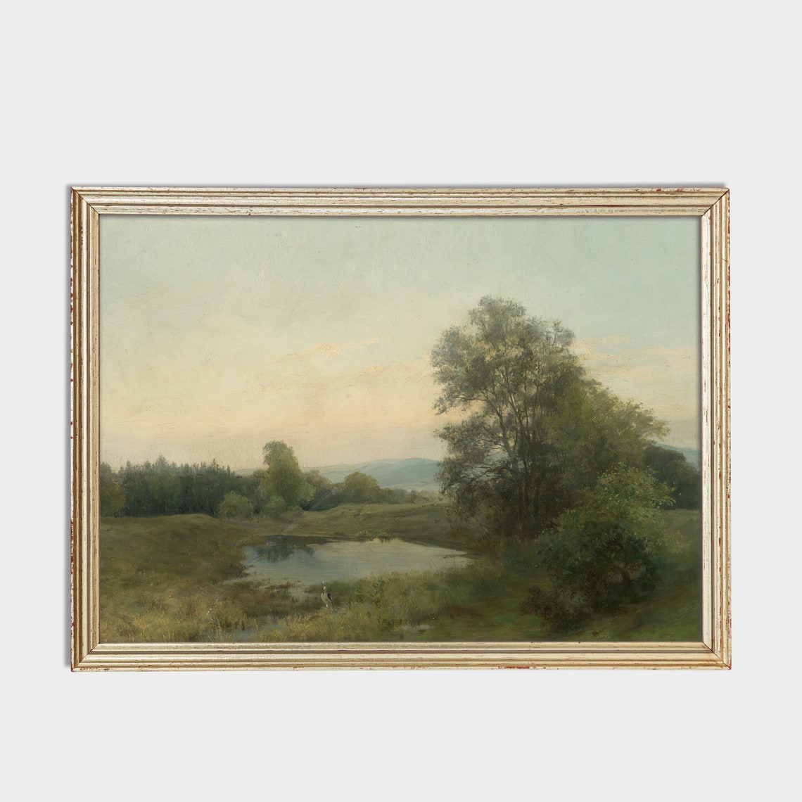Vintage Landscape Painting Antique Country Landscape Farmhouse Decor Instant Wall Art Oil Painting Fine Print - Image 2