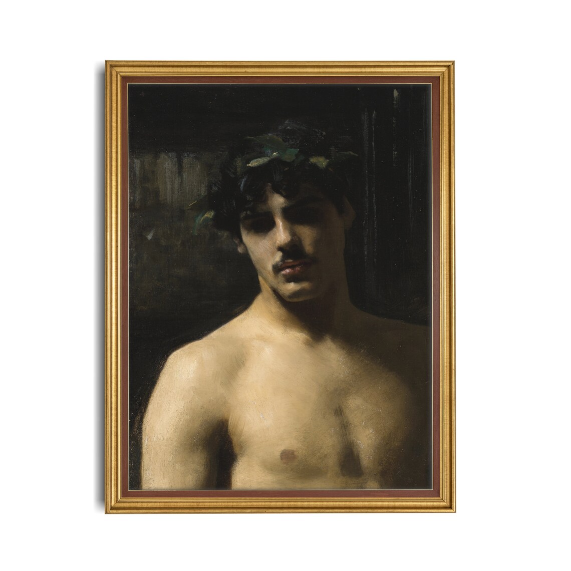 Vintage Gentleman Portrait, Dark Academia Poster Print - Image 3