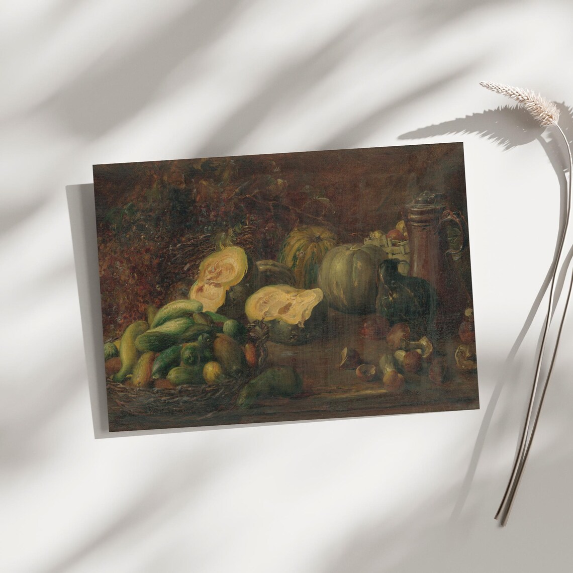 Vintage Still Life With Vegetables, Rustic Kitchen Art Print - Image 4