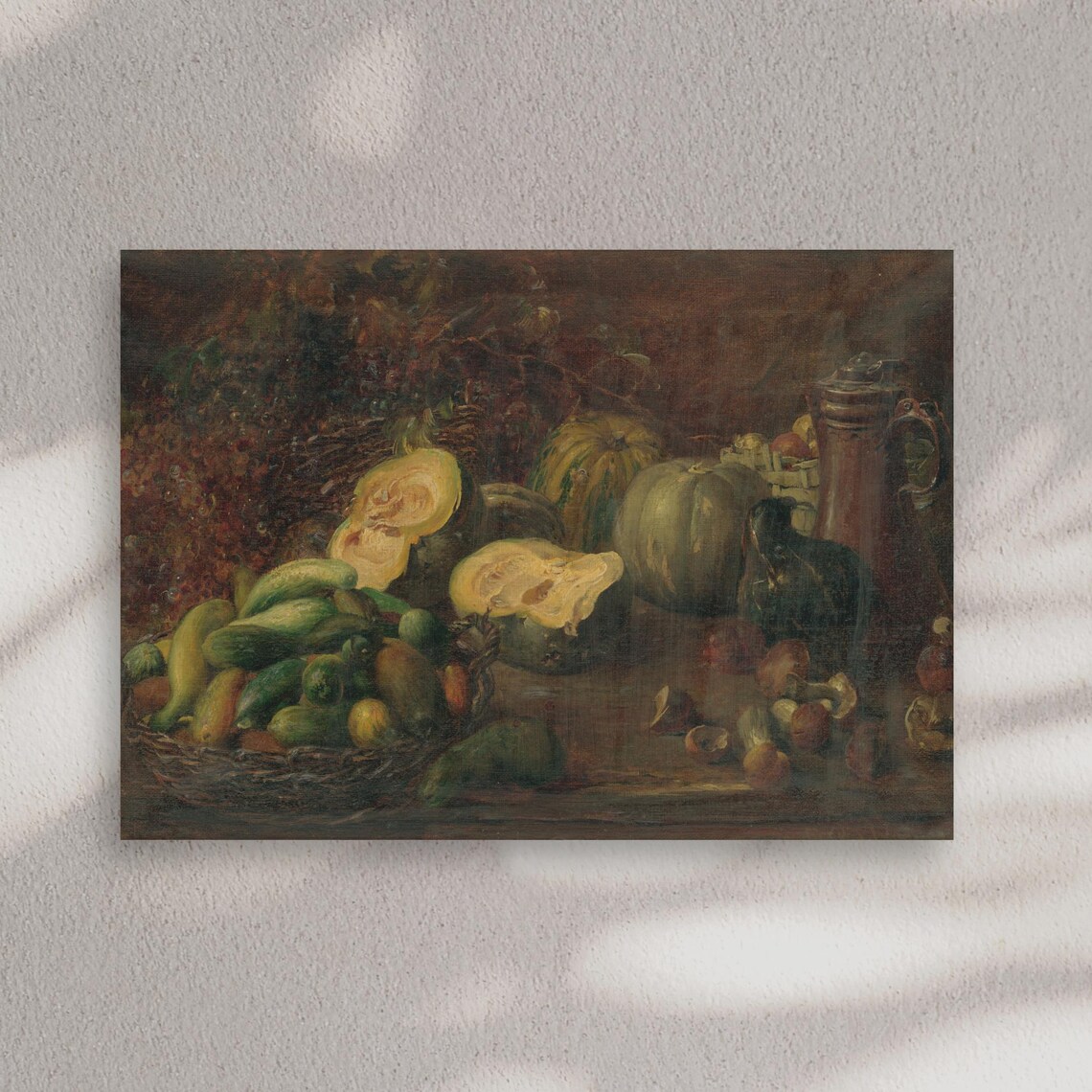 Vintage Still Life With Vegetables, Rustic Kitchen Art Print - Image 2