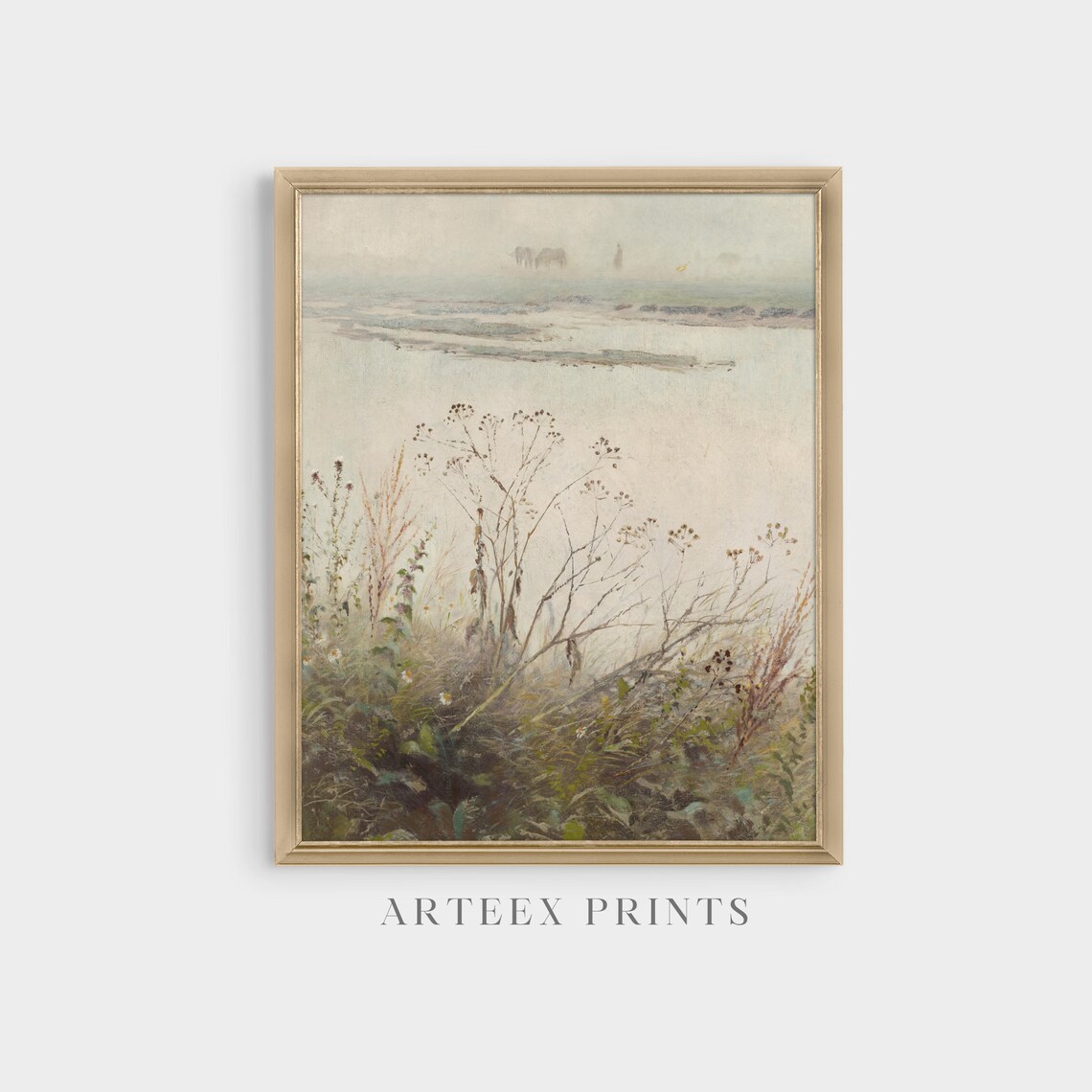 Vintage Country Landscape Art Print, Neutral Decor - Image 5