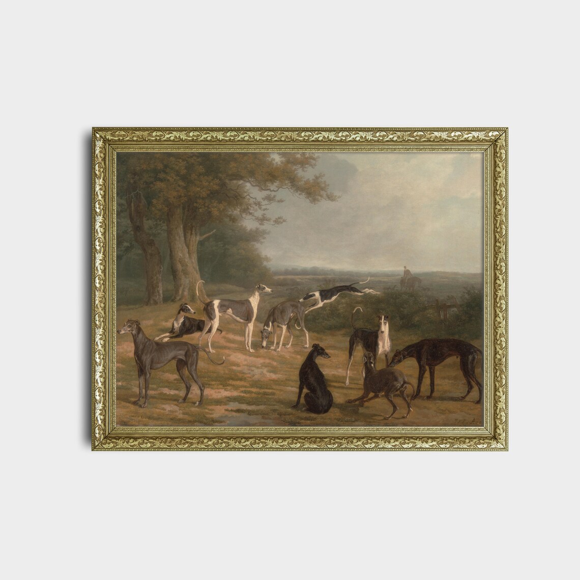 Vintage Dog Painting, Farmhouse Decor Art Print - Image 2