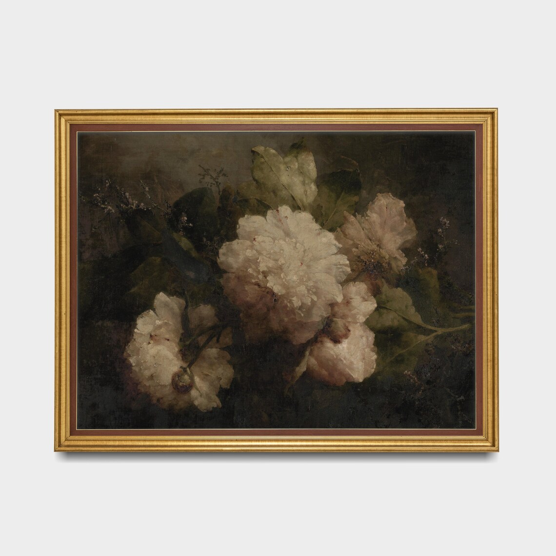 Moody Rustic Still Life Flower Print, Dark Academia - Image 2