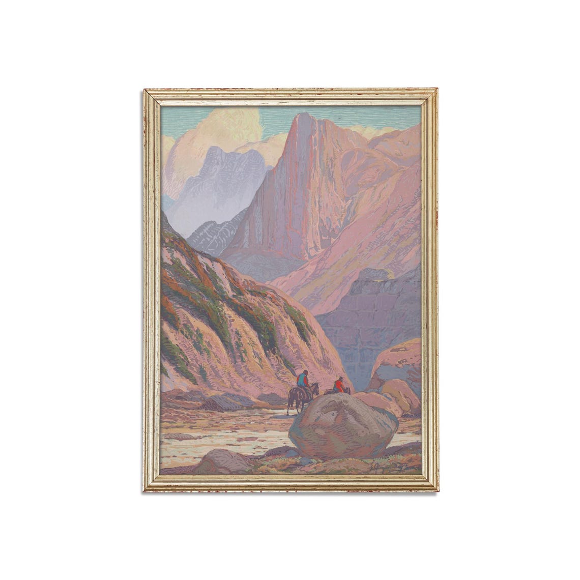 Southwest Canyon Riders Desert Cliffs Horseback Western Poster - Image 4