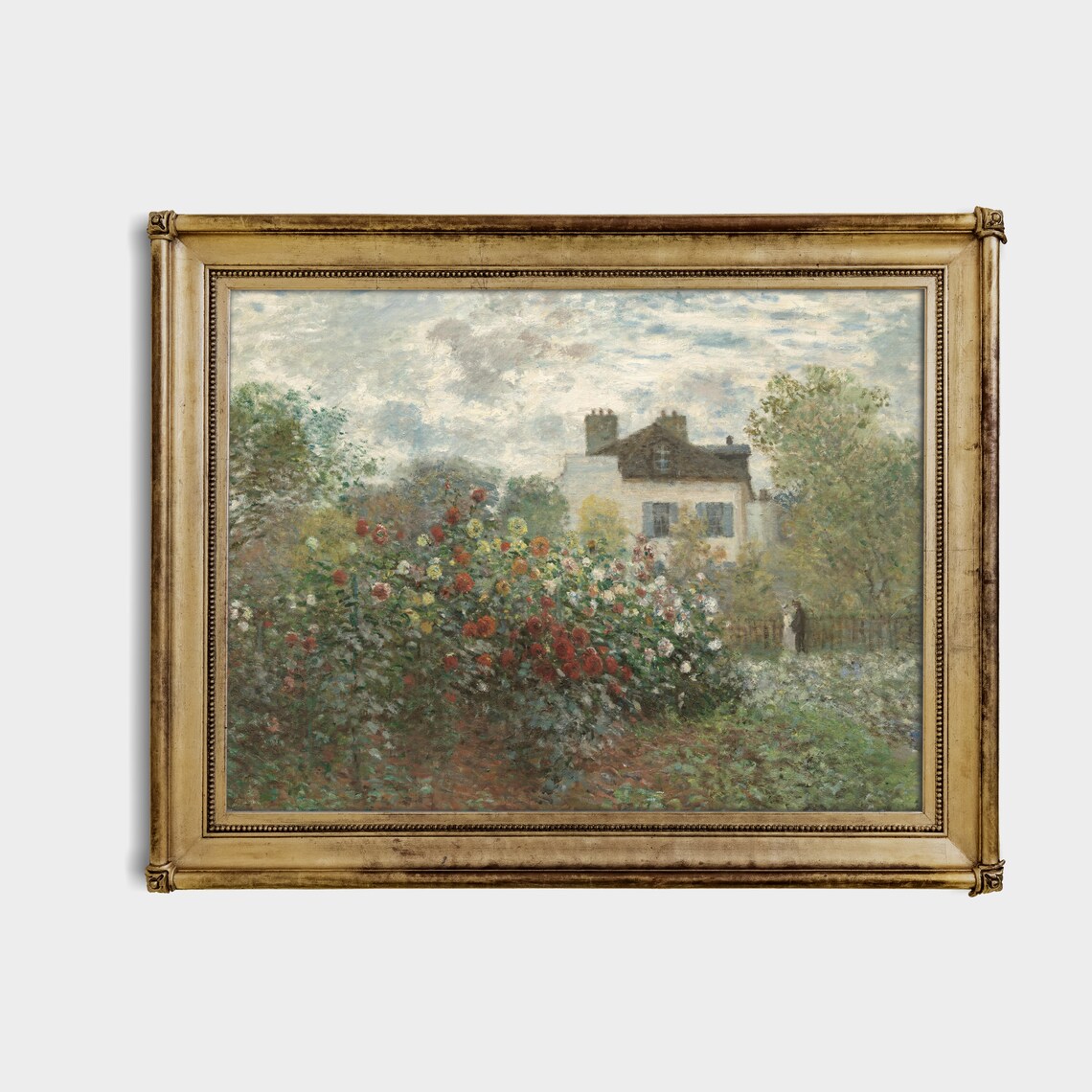 Vintage Garden Landscape Art Print, Farmhouse Decor - Image 4