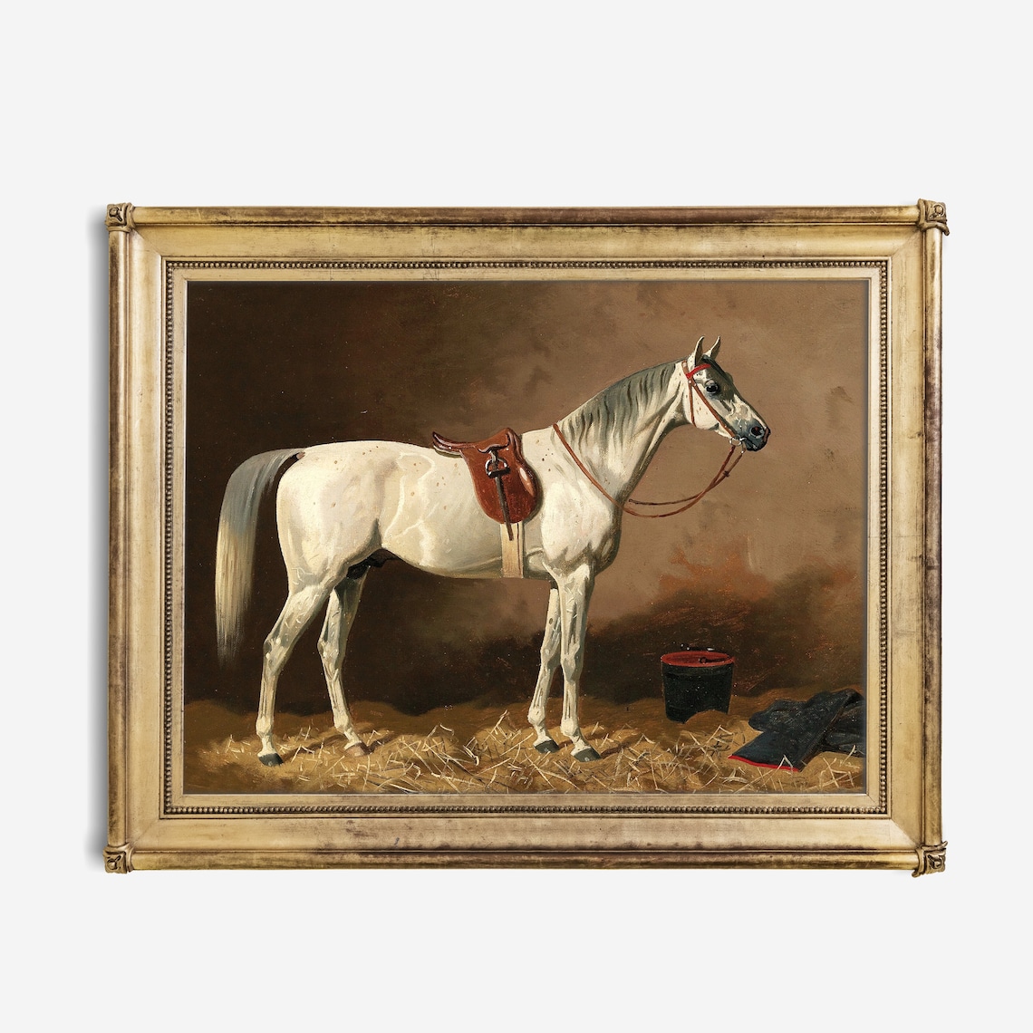 Vintage Horse Art Print, Antique Equestrian Painting - Image 2