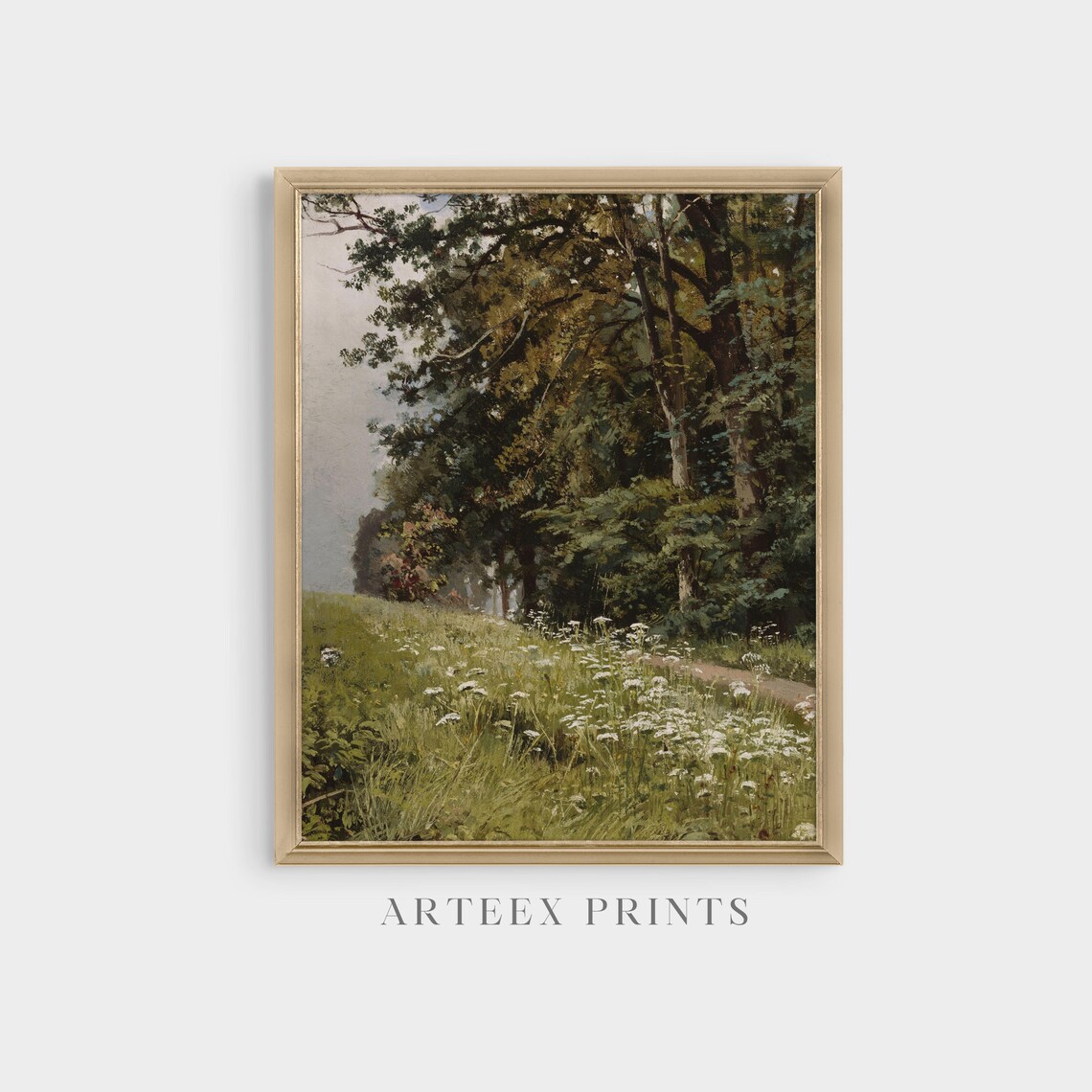 Vintage Country Landscape, Rustic Forest Art Print - Image 3