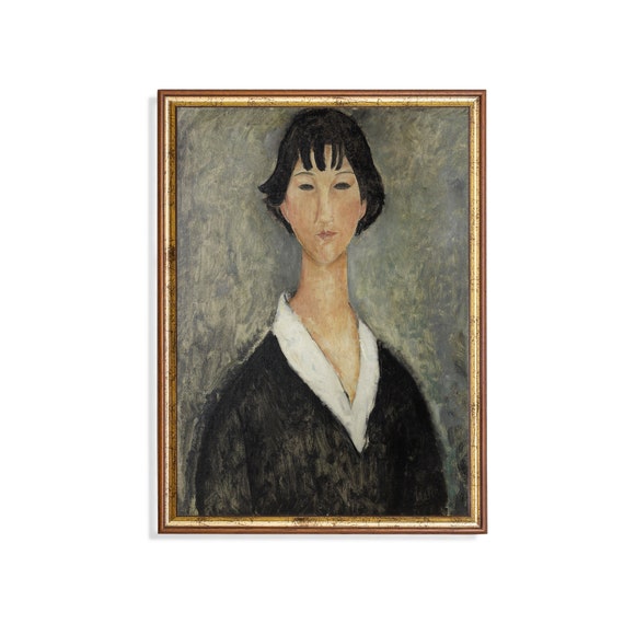 Mailed Print Vintage Portrait Painting Antique Woman Portrait Print And Ship Moody Rustic Print 18th Century Fine Art