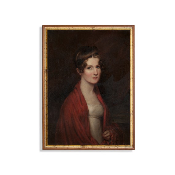 Printed And Shipped Woman Portrait Vintage Painting Antique Moody Oil Painting Fine Print Victorian Lady Physical Prints