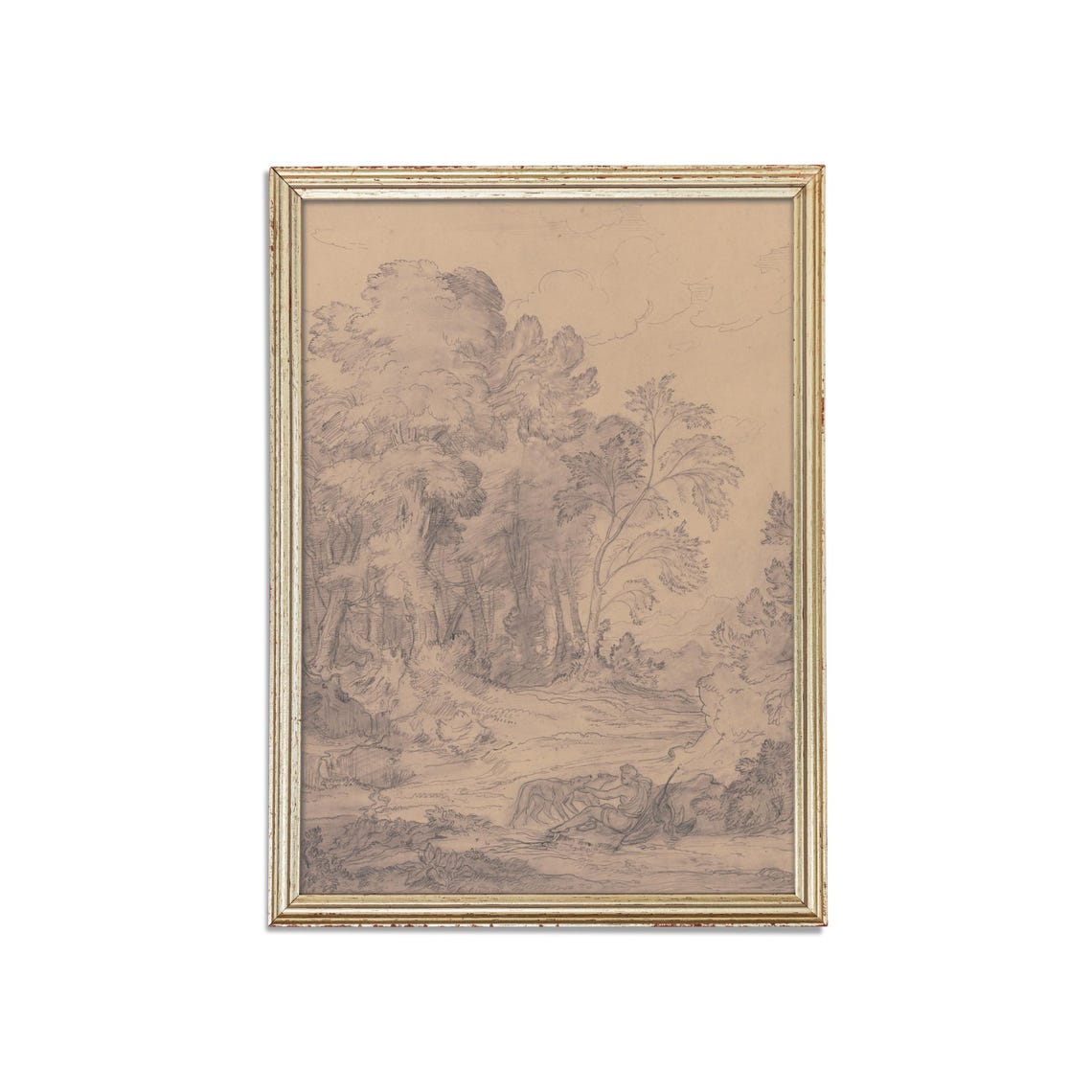 Printed And Shipped Vintage Tree Sketch Drawing Antique Sketch Print Neutral Art Forest Drawing Farmhouse Decor Physical Prints - Image 3