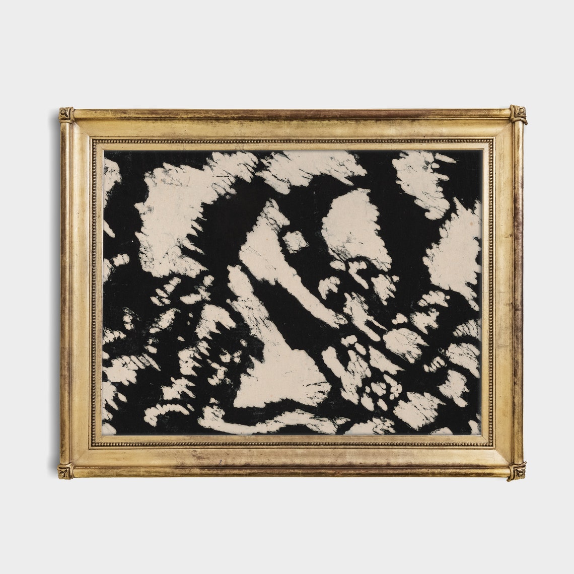 Black and Ivory Batik Pattern Abstract Decorative Art Print Design - Image 4
