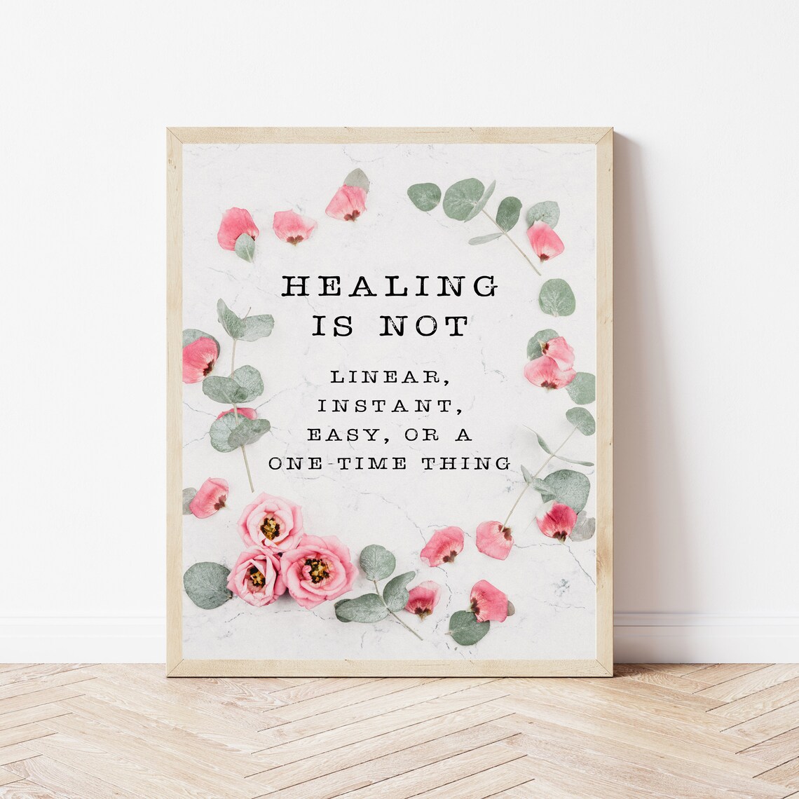 Healing Is Not Linear Counselor Wall Art Print