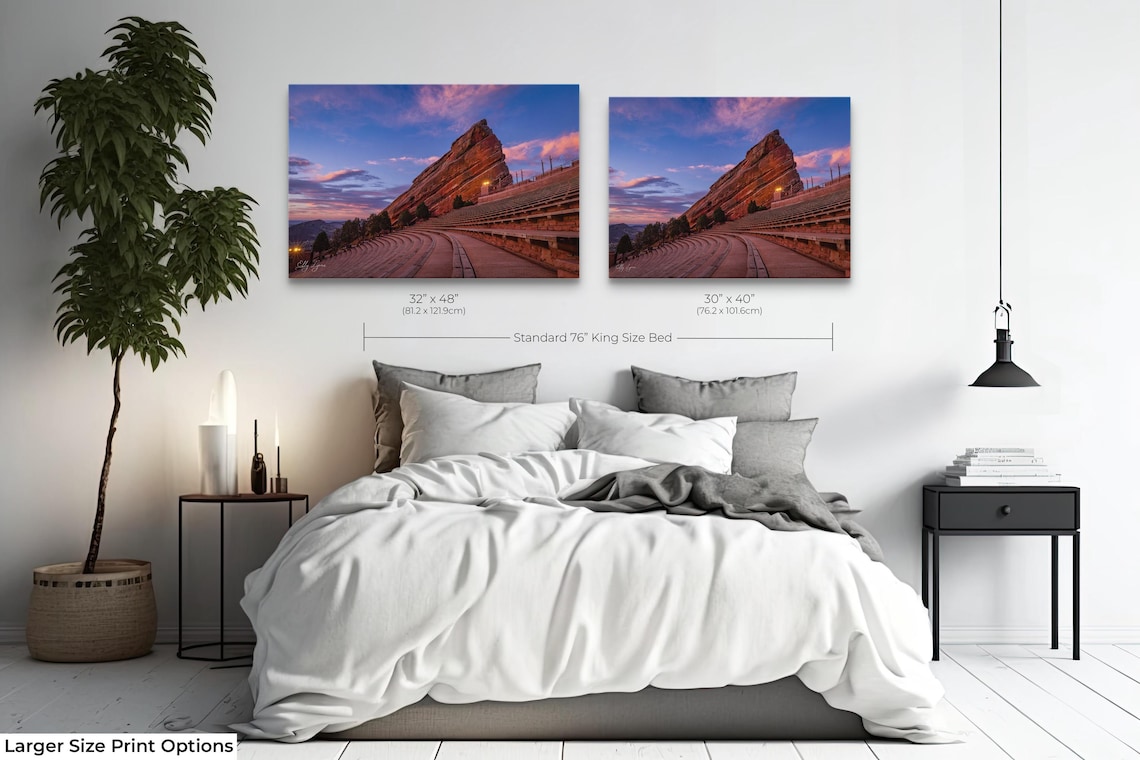 Colorado Red Rocks Amphitheatre, Music Concert Art Print - Image 2