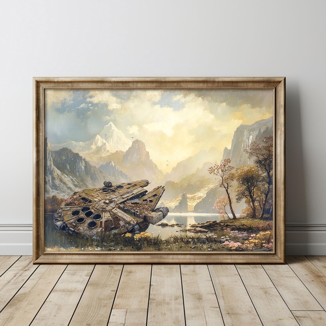 Millennium Falcon In A Swamp, Fan Art Oil Print