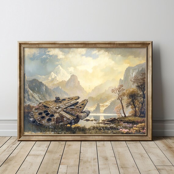 Millennium Falcon In A Swamp, Fan Art Oil Print