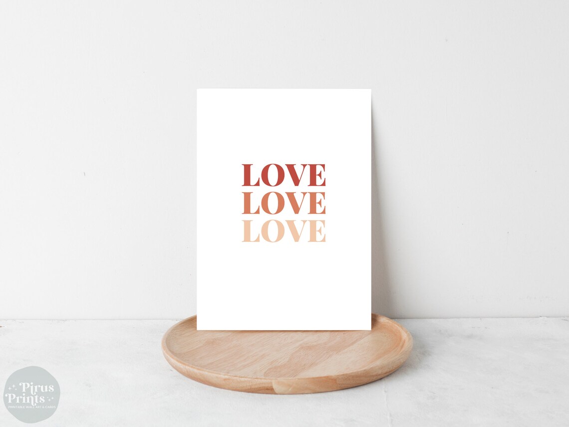 Love Typography Wall Art Print - Image 2