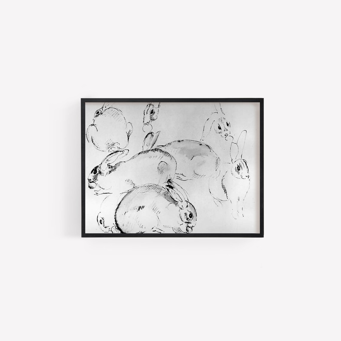 Vintage Easter Rabbit Sketch, Easter Bunny Art Print - Image 2