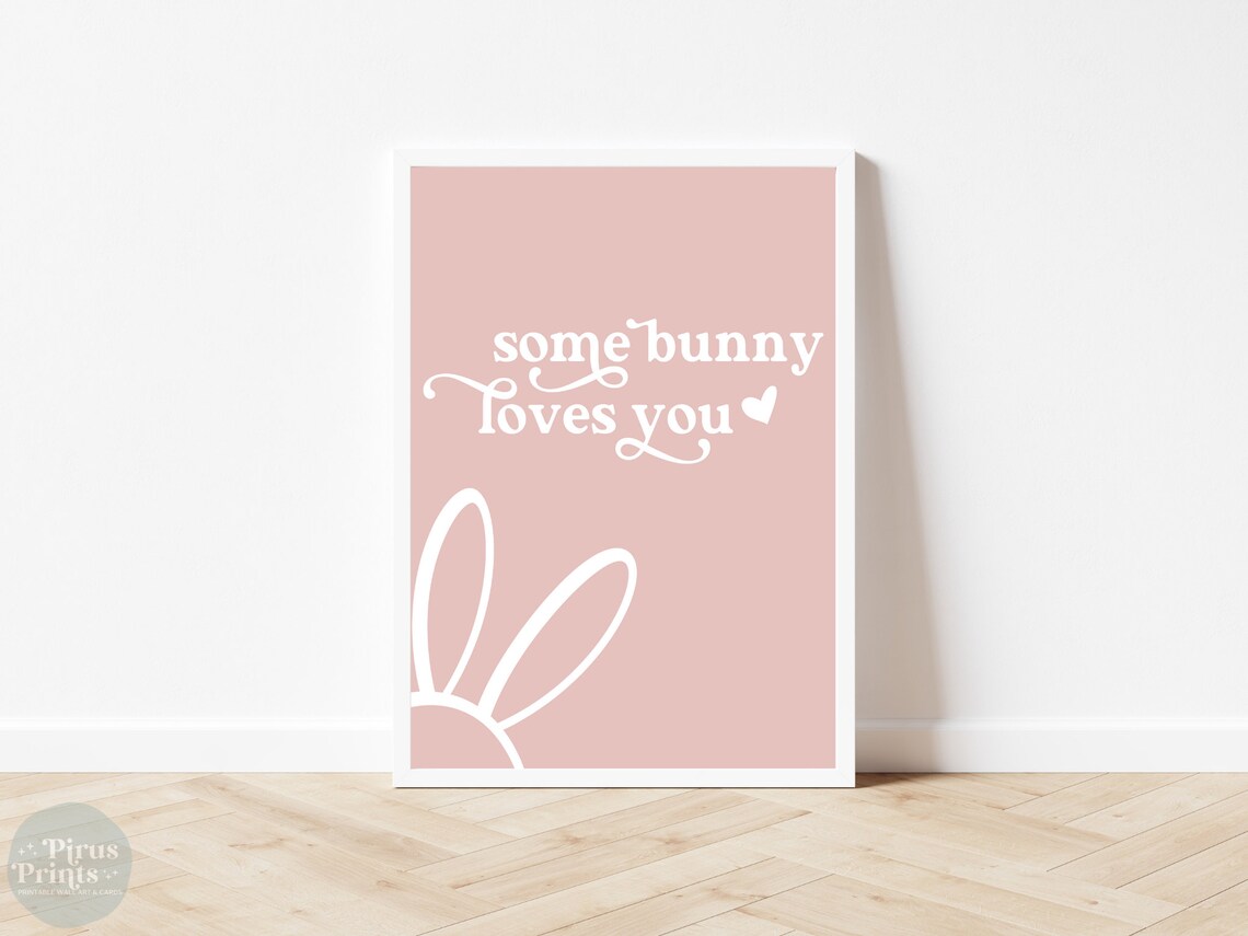 Some Bunny Loves You Art Print, Easter Decor - Image 2