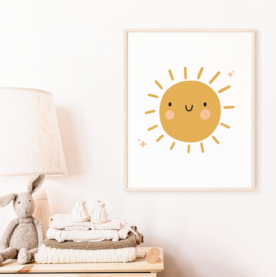 Cute Sun Wall Art Boho Sun Print Kids Room Decor Nursery Wall Art Playroom Decor Preschool Wall Decor Digital Download - Image 5