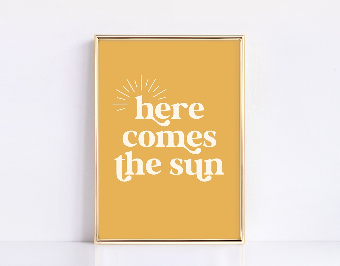 Here Comes The Sun Summer Boho Nursery Art Print - Image 2