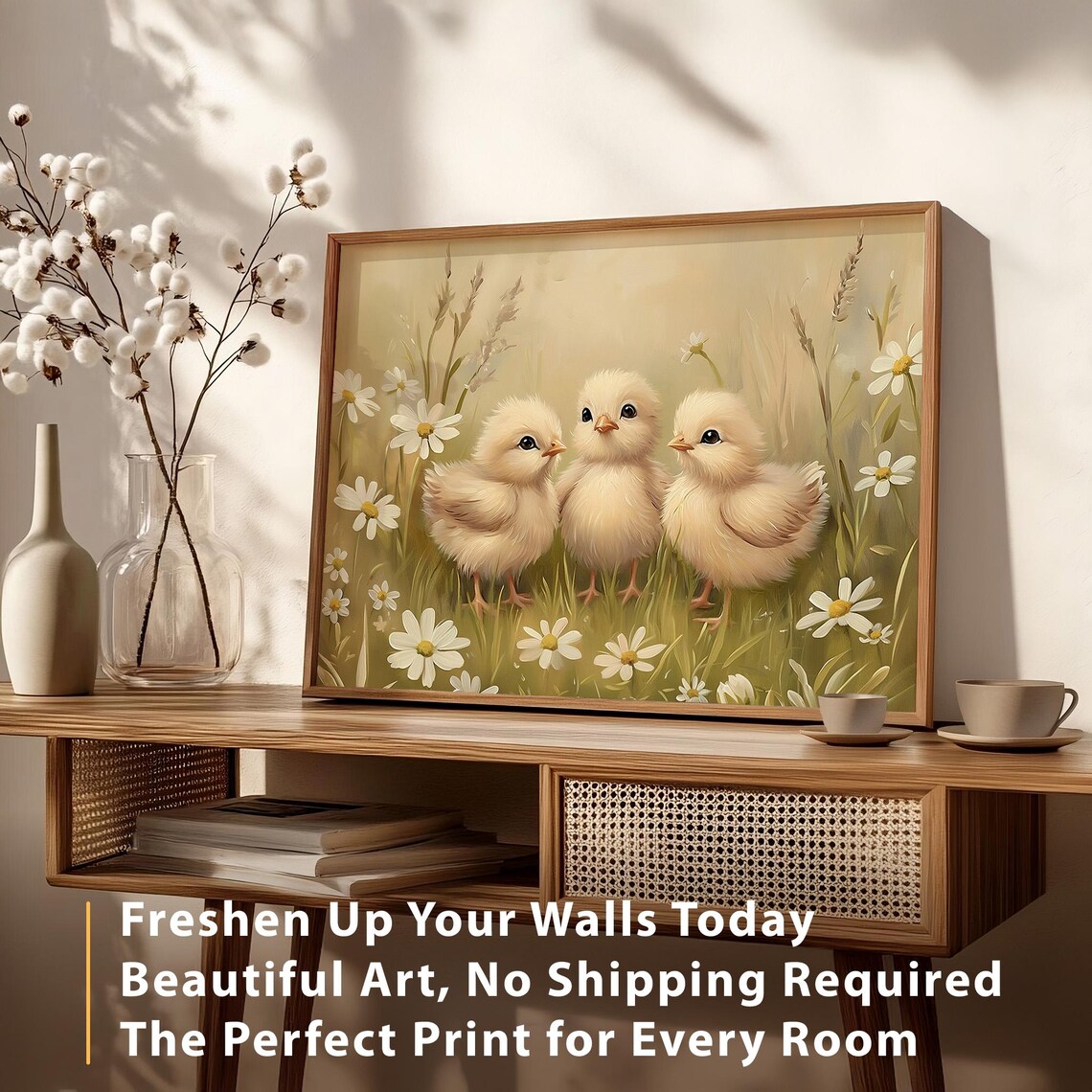 Easter Baby Chicks, Vintage Spring Nursery Decor - Image 4