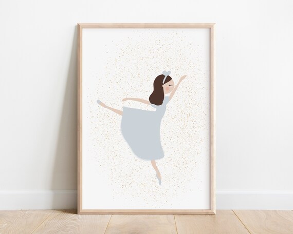 Nutcracker Ballet Clara Dance Girls Room Christmas Art Print
