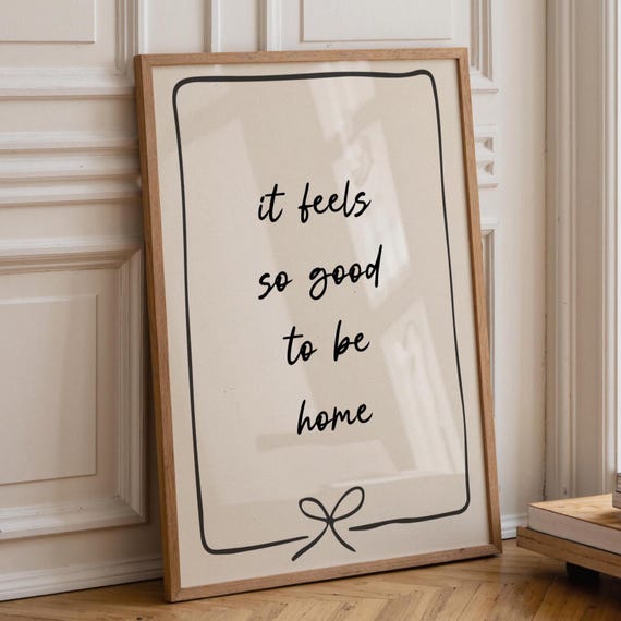 Cozy Home Wall Art Print, Minimalist Decor