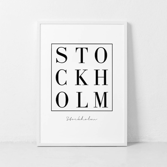 Stockholm Print Sweden Poster Coordinates Swedish Art Stockholm Coordinates Scandinavian Design Black And White Nordic Art