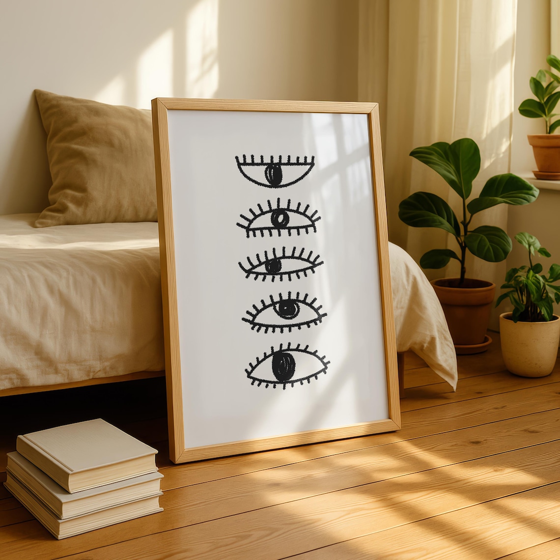 Abstract Eyes, Surreal Minimalist Art Print