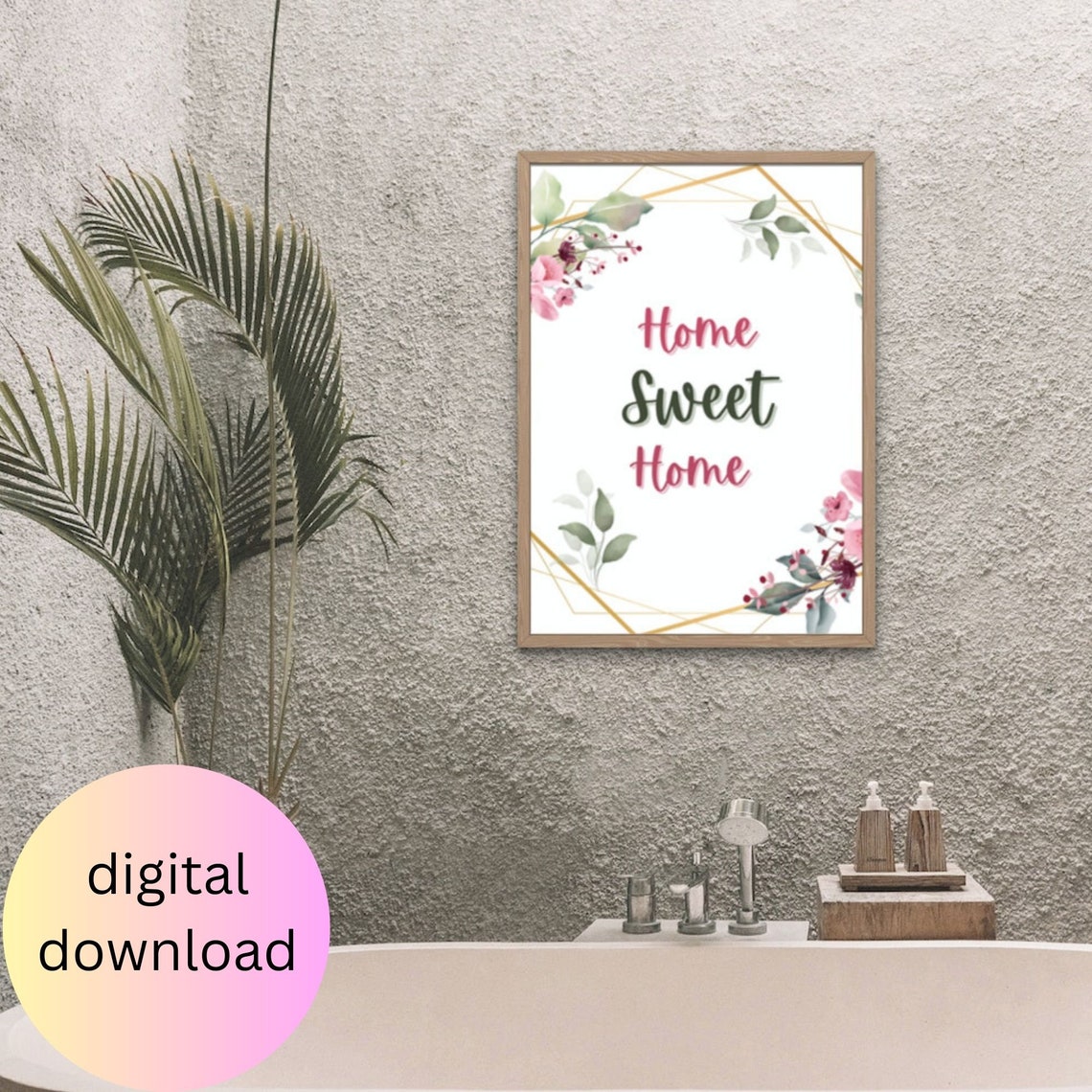 Home Sweet Home Vintage Sign Art Print - Image 2