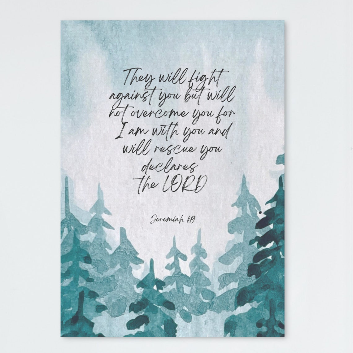 Jeremiah 119 Jesus Will Save You Christian Scripture Bible Verse Wall Art Gift For Him Encouraging Inspirational Wall Decor Gift - Image 3