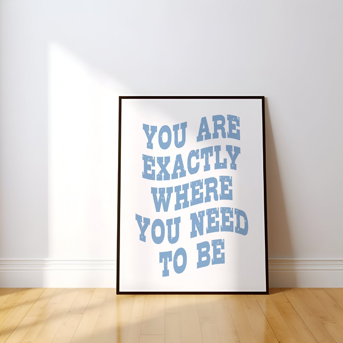 Trendy Cowgirl Wall Art Exactly Where You Need To Be Cowgirl Coastal Blue Western Inspired Wall Art Trendy College Gallery Wall Art Poster - Image 3
