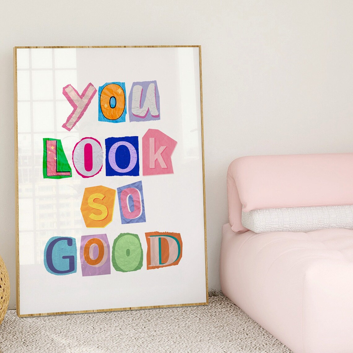 Trendy You Look So Good Y2K Preppy Poster Print - Image 4
