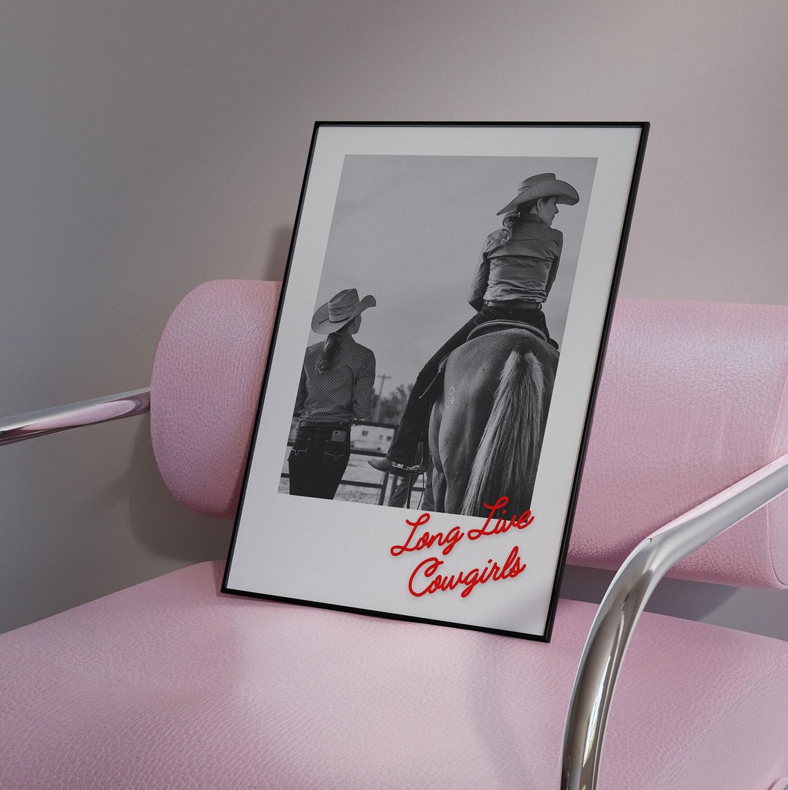 Long Live Cowgirls Print Wall Art Cowgirl Coastal Retro Western Wall Art Trendy College Wall Art Poster Howdy Wall Art - Image 4