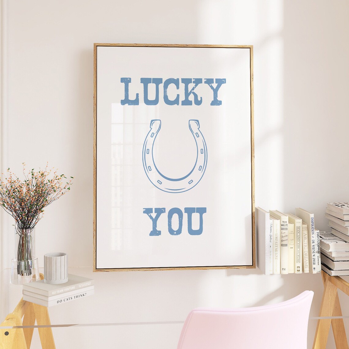 Lucky You Cowgirl Coastal Decor Art Print - Image 5
