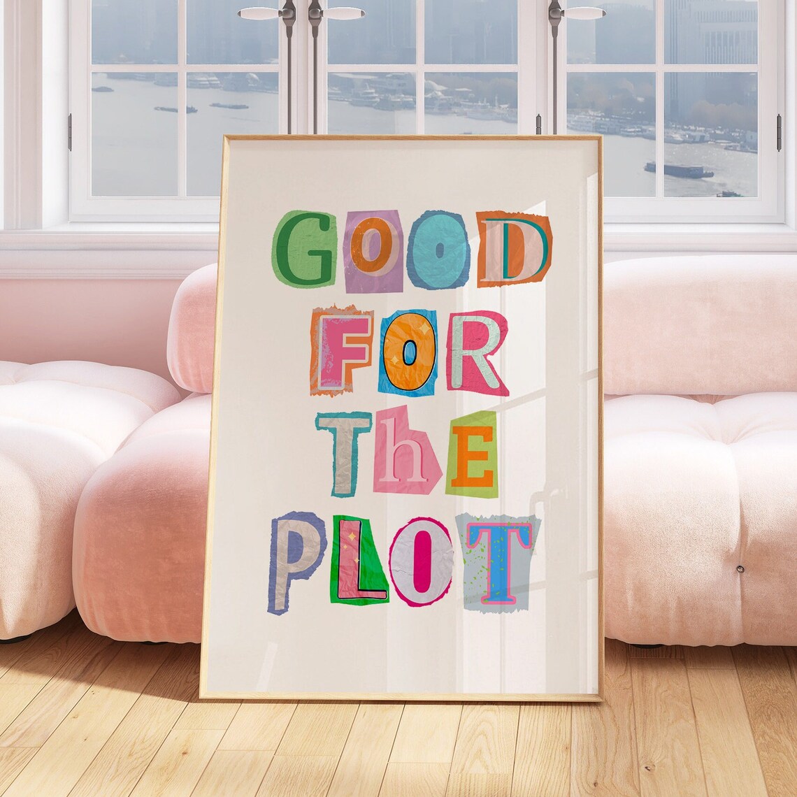 Good For The Plot Colorful Ransom Note Preppy Trendy Girls Room Poster - Image 2