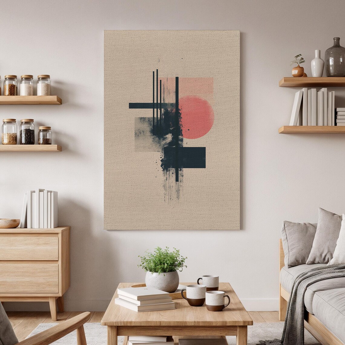 Minimalist Abstract Geometric Shapes Art Print
