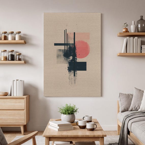 Minimalist Abstract Geometric Shapes Art Print